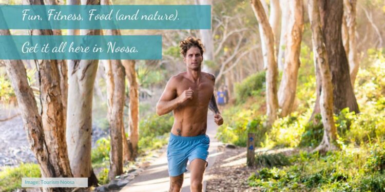 male runner in noosa national park