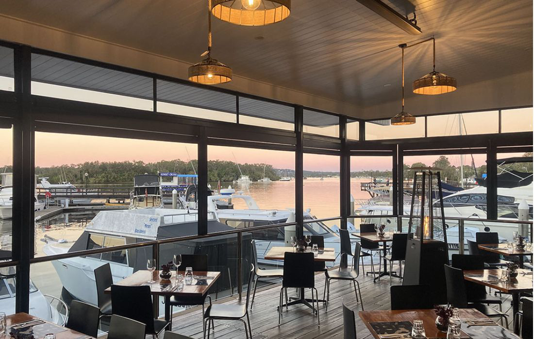 Enjoy river views when dining at Noosa Marina, Tewantin. Image: Noosa Italian Restaurant & Pizza